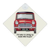 Austin Mini Cooper 1962-64 Car Window Hanging Sign